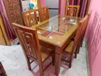পিউর সেগুনকাঠের ৬ জনের ডাইনিং টেবিল বিক্রি করা হবে