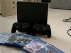 PlayStation4slim with 2 Controllers and Games