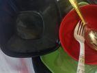 প্লেট,গ্লাস,বাটি চামচ,