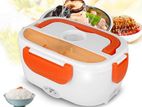 Portable Electric Lunch Box - Orange and White