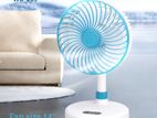 Portable handle rechargeable fan with LED light