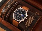 premium brown leather watch | Stylish for men