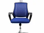 Premium Ergonomic Mesh Office Chair with Purple Headrest