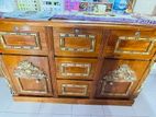 Premium Segun Wood Dressing Table with Large Ornate Mirror