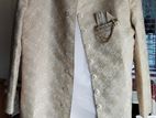Premium Sherwani White Gold