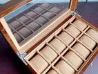 Premium Wooden Watch Box with Glass Display | 12 Slots Luxury Finish