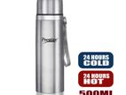 Prestige Vacuum Flask 500ml - Stainless Steel Silver Thermos bottle