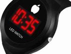 Round Black Apple Led Watch