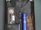 Printed Panjabi+ Wallet+ Olevs belt Watch+ Perfume Combo