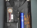 Printed Panjabi+ Wallet+ Olevs belt Watch+ Perfume Combo Pack