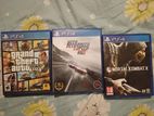 PS4 Games - GTA-5, mortal kombat X and NFS Rivals