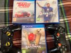 Ps4 slim full fresh,2 original controller & 5 games cd