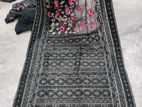 Pure Sapura Maslin Fabric Hand Paint And Karchupi Work Saree
