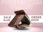 Pure Tri-Fold wallet for men | Brown Color Zipper Coin Pocket