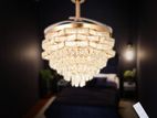 Qulik 48" Crystal Chandelier Ceiling Fan,3 Colour Change Light | Q-K6323