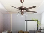 Qulik Luxoria UL 52" Flower Lampshade Under-light Ceiling Fan Q-8118-AC