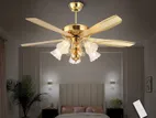 Qulik Luxoria Ul 52" Flower Lampshade Under-light Ceiling Fan Q-8118-ng