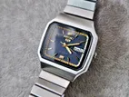 Rare 1980's SEIKO Tv shape Automatic Blue Dial JAPAN