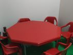 Reading Table Folding with 6 Chairs.