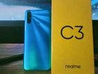 Realme C3 withbox charger 3/32 (Used)