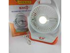 Rechargable fan with led light