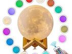 Rechargeable 3D Moon Lamp With Remote 8cm