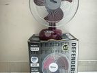 Rechargeable Fan & Light 12 inch DEFENDER RED