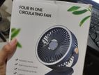 RECHARGEABLE FAN WITH LED LIGHT