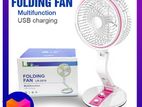 rechargeable folding fan with led light