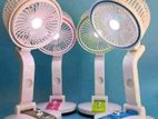 rechargeable folding fan with LED light sell.