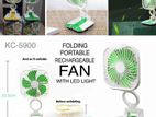 Rechargeable Folding Fan With Led Light (KC-5900)