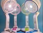 Rechargeable Folding Fan With LED Light (LR Fan)