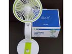 Rechargeable holding fan with LED light