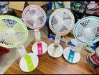 Rechargeable L folding fan with light