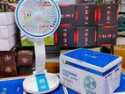 Rechargeable Table Fan With LED Light