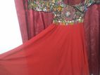 Red Anarkali dress