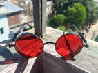 Red circle sun glass