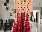 Red party gown