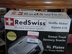 red swiss waffles maker