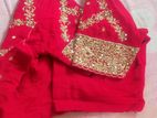 Red weeding saree