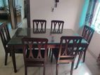 Regel 6 chair Dinning table with glass (8 months used)