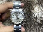 ROLEX DATE MOVEMENT #3135 OYSTER PERPETUAL SILVER STICK DIAL