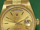 Rolex Day-Date 18078 President Bark 18K Gold Watch