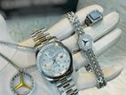 Rolex Full Set Watches,Bracelet ,Watch,Ring & Chain Combo Pack