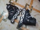 Roller skate with safety gear