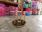 rotate glass stand full stainless steel