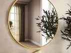 Round mirror wall