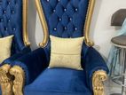 Royal blue king sized Chair