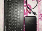 Samsung 1TB Portable HDD and Warless keyboard