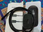 Samsung 25W original adapter. Type C to cable.